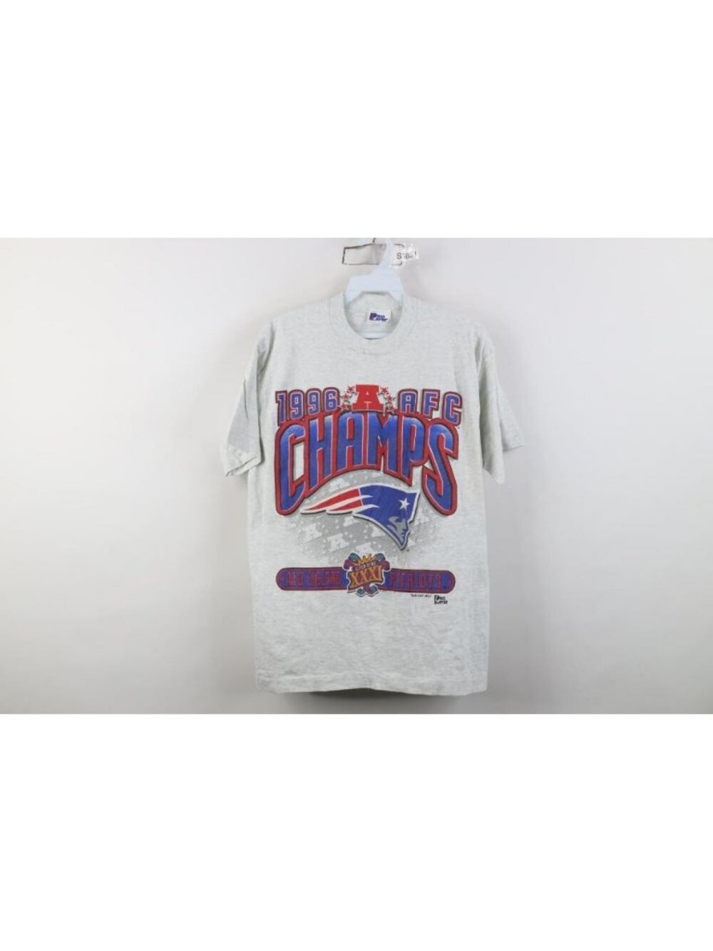 Vintage 90s Mens Medium Super Bowl XXXI New England Patriots Football T-Shirt